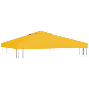 Copertura Superiore per Gazebo a 2 Strati 310 g/m² 3x3 m Gialla 312073