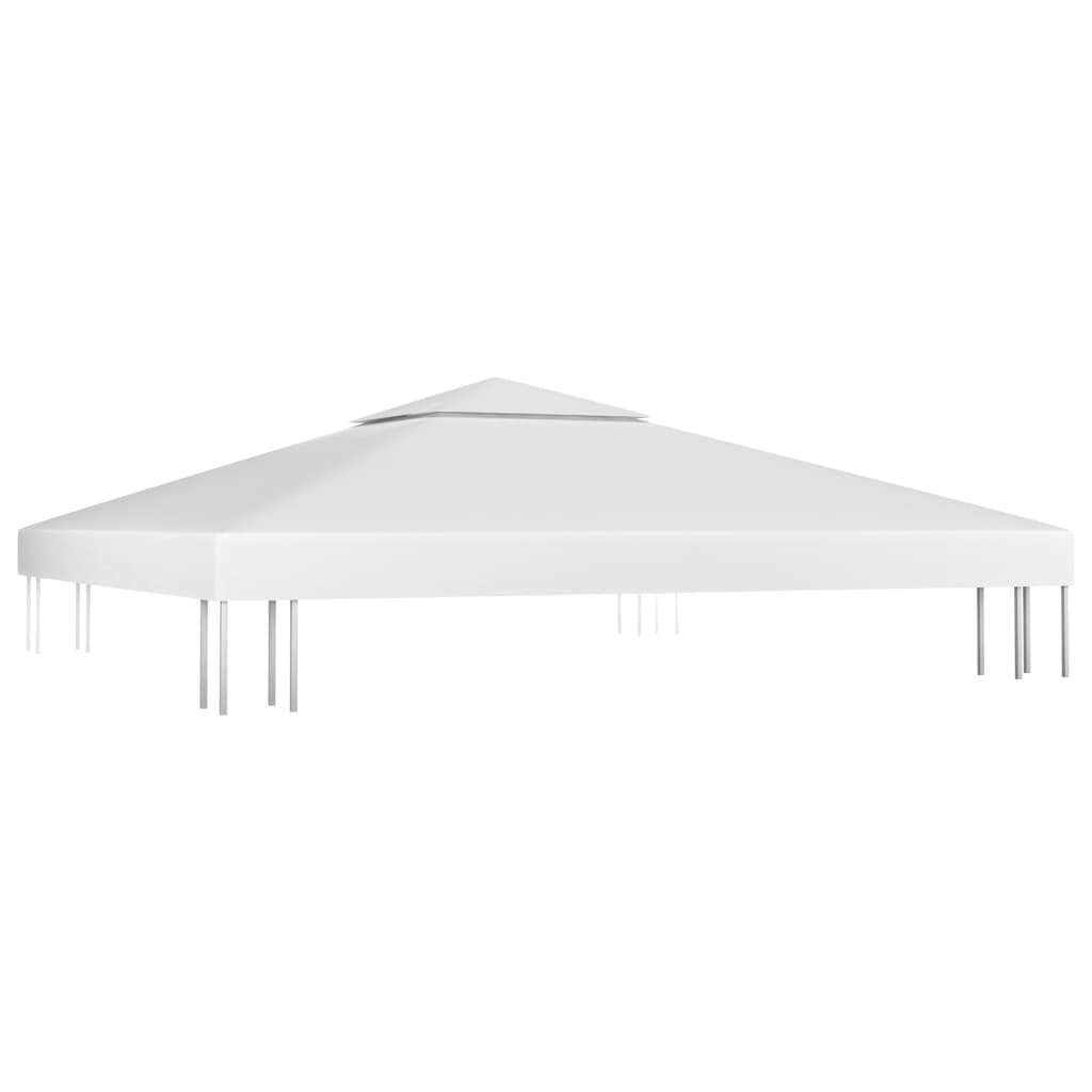 Copertura Superiore per Gazebo a 2 Strati 310 g/m² 3x3 m Bianca 312074