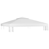 Copertura Superiore per Gazebo a 2 Strati 310 g/m² 3x3 m Bianca 312074