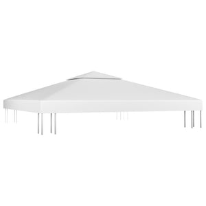 Copertura Superiore per Gazebo a 2 Strati 310 g/m² 3x3 m Bianca 312074