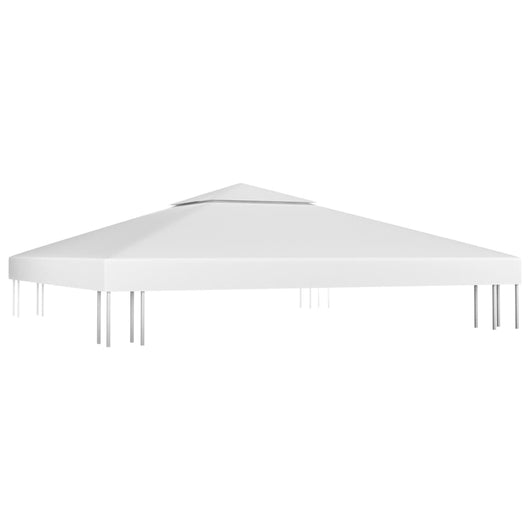 Copertura Superiore per Gazebo a 2 Strati 310 g/m² 3x3 m Bianca 312074