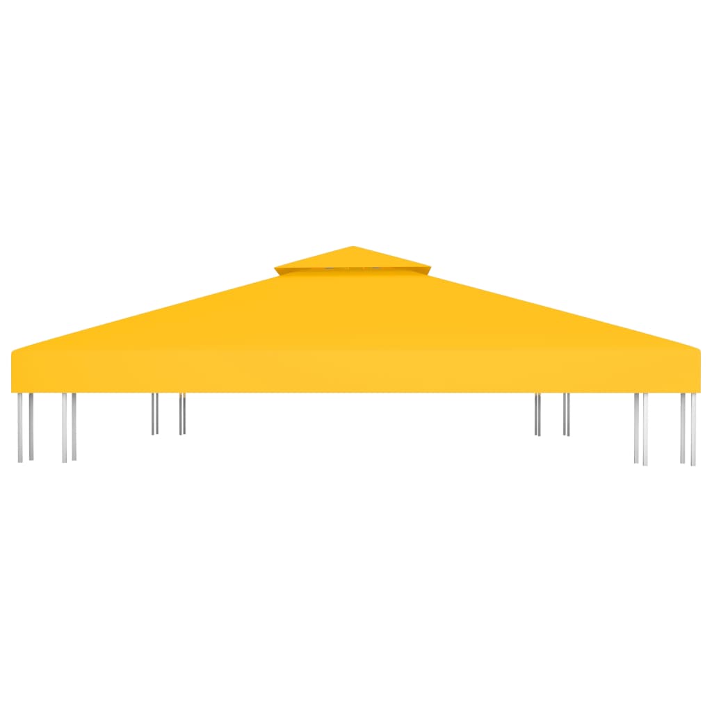 Copertura Superiore per Gazebo a 2 Strati 310 g/m² 4x3 m Gialla 312076