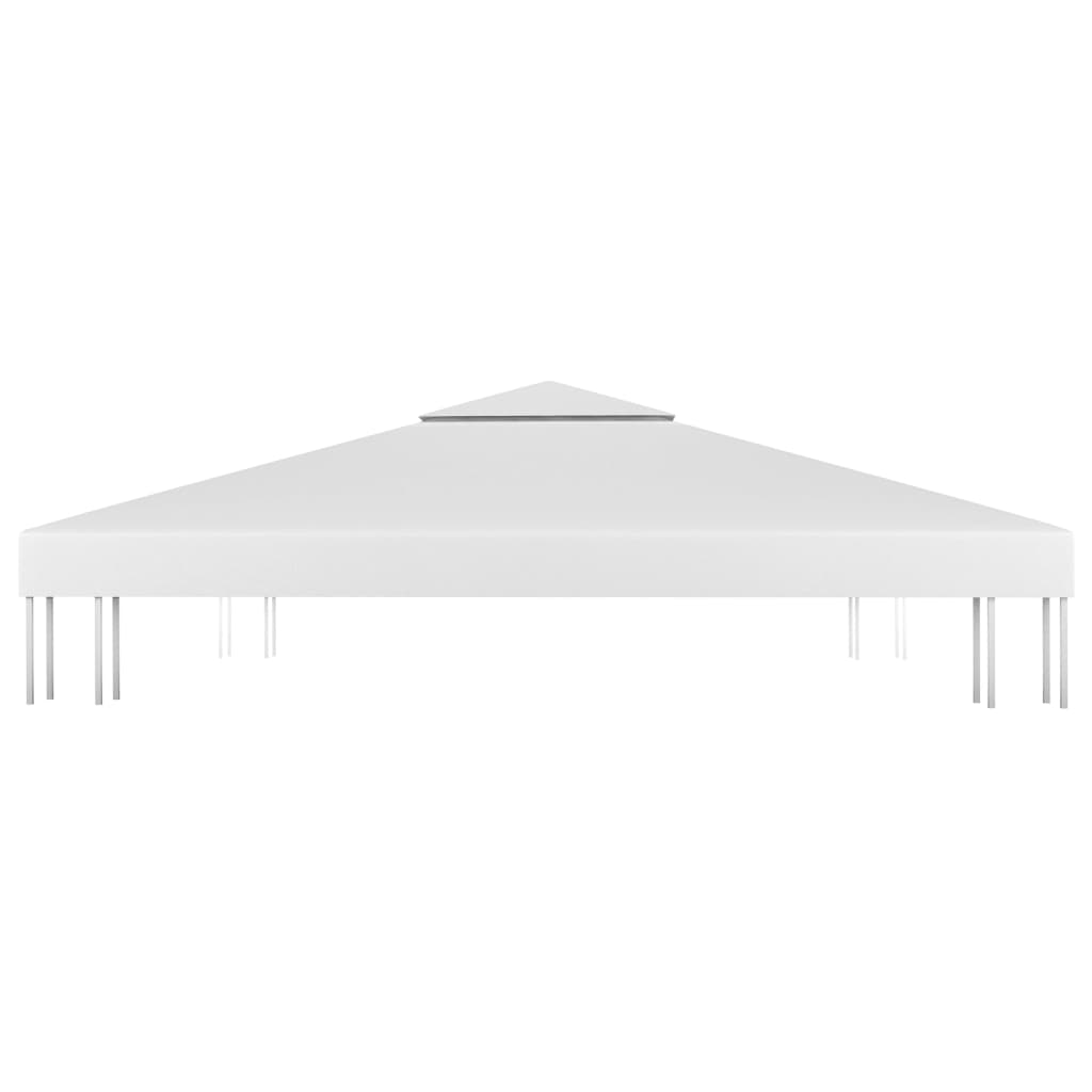 Copertura Superiore per Gazebo a 2 Strati 310 g/m² 4x3 m Bianca 312077