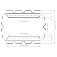 Baldacchino per Dondolo Giardino Crema 188/168x110/145 cm 312085