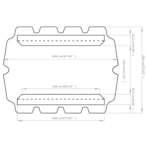 Baldacchino per Dondolo Giardino Crema 188/168x110/145 cm 312085