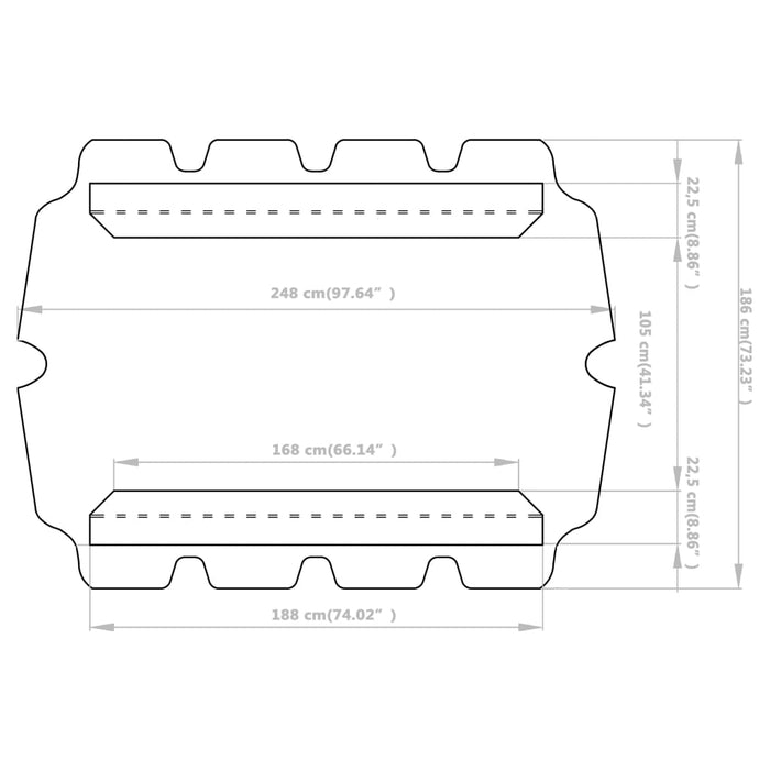 Baldacchino per Dondolo Giardino Crema 188/168x110/145 cm 312085