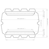 Baldacchino per Dondolo Giardino Antracite 188/168x110/145 cm cod mxl 77138