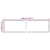 Paravento da Balcone Antracite 75x300 cm in Tessuto Oxford 134864