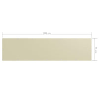 Paravento da Balcone Crema 75x300 cm Tessuto Oxford