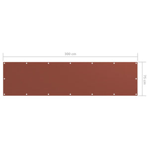 Paravento da Balcone Terracotta 75x300 cm Tessuto Oxford cod mxl 25104