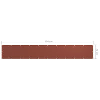 Paravento da Balcone Terracotta 75x500 cm Tessuto Oxford 134974