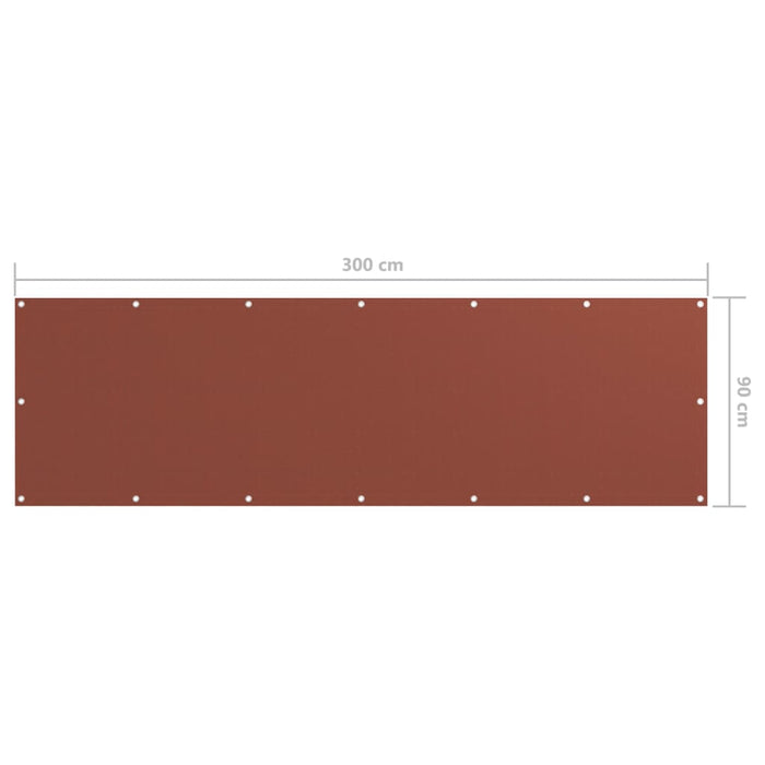 Paravento da Balcone Terracotta 90x300 cm Tessuto Oxford cod mxl 14633