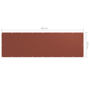 Paravento da Balcone Terracotta 120x400 cm Tessuto Oxford cod mxl 18307