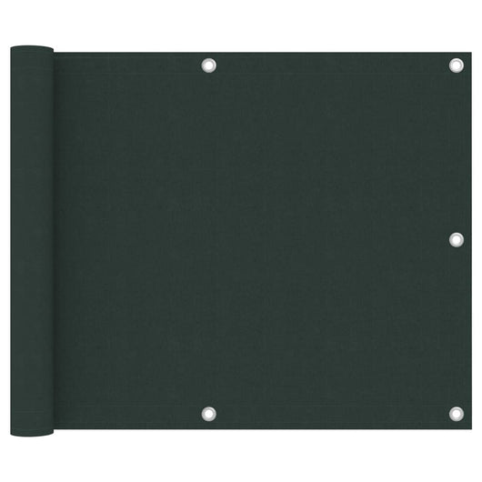 Paravento da Balcone Verde Scuro 75x500 cm Tessuto Oxford 134998