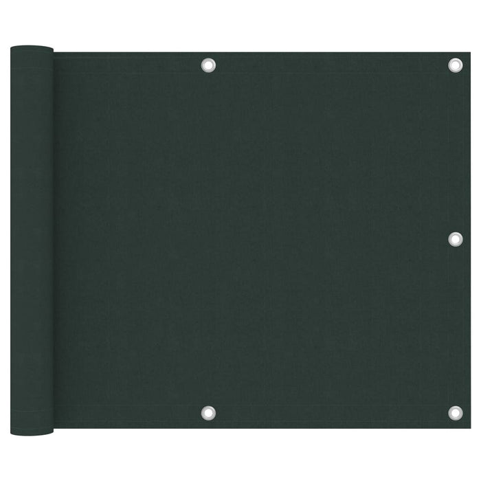 Paravento da Balcone Verde Scuro 75x500 cm Tessuto Oxford 134998