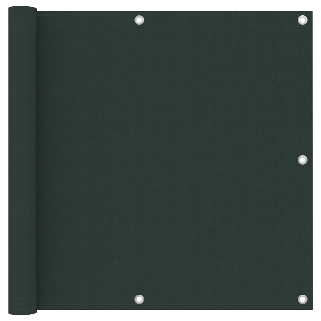 Paravento da Balcone Verde Scuro 90x600 cm Tessuto Oxford 135003