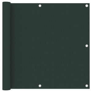 Paravento da Balcone Verde Scuro 90x600 cm Tessuto Oxford 135003