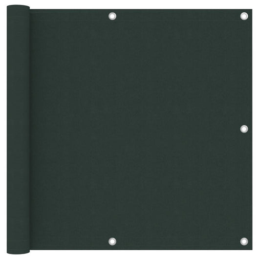 Paravento da Balcone Verde Scuro 90x600 cm Tessuto Oxford 135003