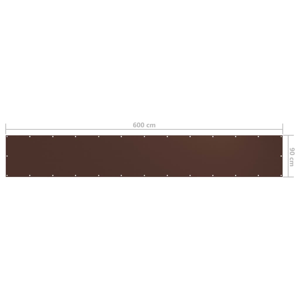 Paravento da Balcone Marrone 90x600 cm in Tessuto Oxford cod mxl 6498