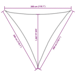 Parasole a Vela Oxford Triangolare 3x3x3 m Antracite 135115