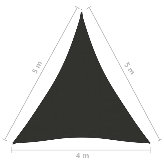 Parasole a Vela Oxford Triangolare 4x5x5 m Antracite 135124