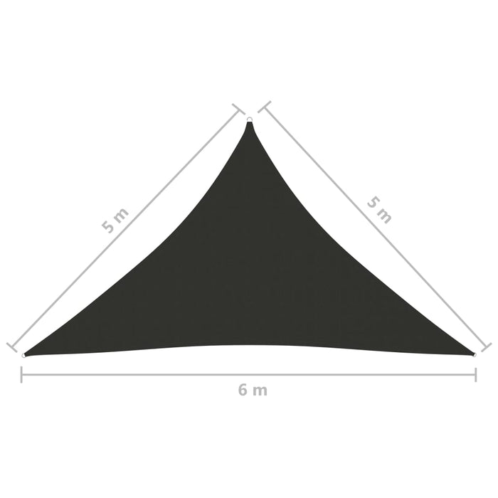 Parasole a Vela Oxford Triangolare 5x5x6 m Antracite 135128