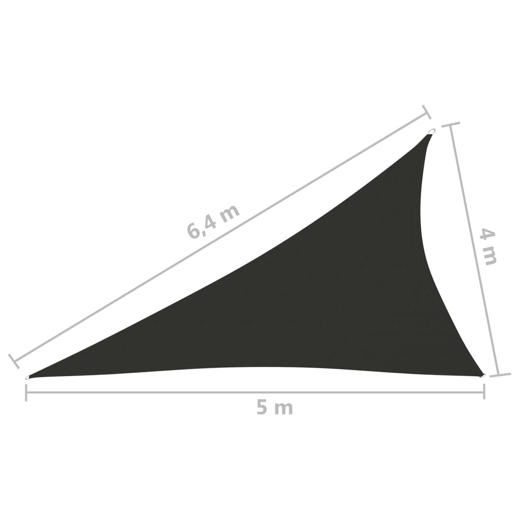 Parasole a Vela Oxford Triangolare 4x5x6,4 m Antracite 135129