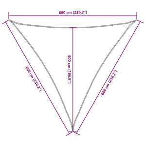 Parasole a Vela Oxford Triangolare 6x6x6 m Antracite 135130