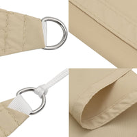 Parasole a Vela in Tela Oxford Quadrato 3x3 m Beige 135137