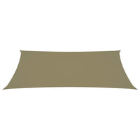 Parasole a Vela Oxford Rettangolare 2x5 m Beige