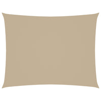 Parasole a Vela Oxford Rettangolare 2,5x4 m Beige 135152