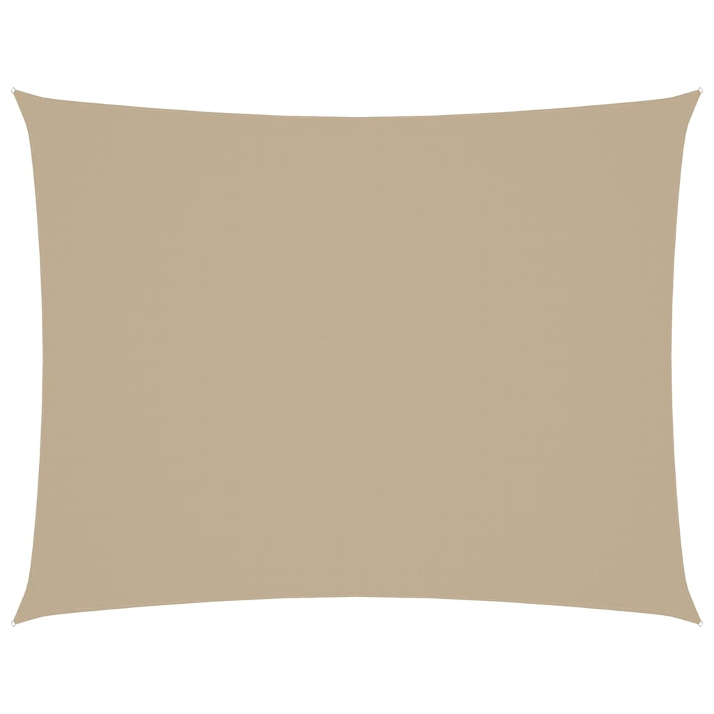 Parasole a Vela Oxford Rettangolare 4x5 m Beige 135161