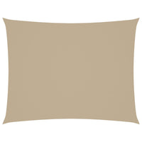 Parasole a Vela Oxford Rettangolare 4x5 m Beige 135161