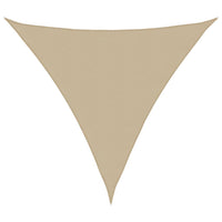 Parasole a Vela Oxford Triangolare 3x3x3 m Beige   cod mxl 14598