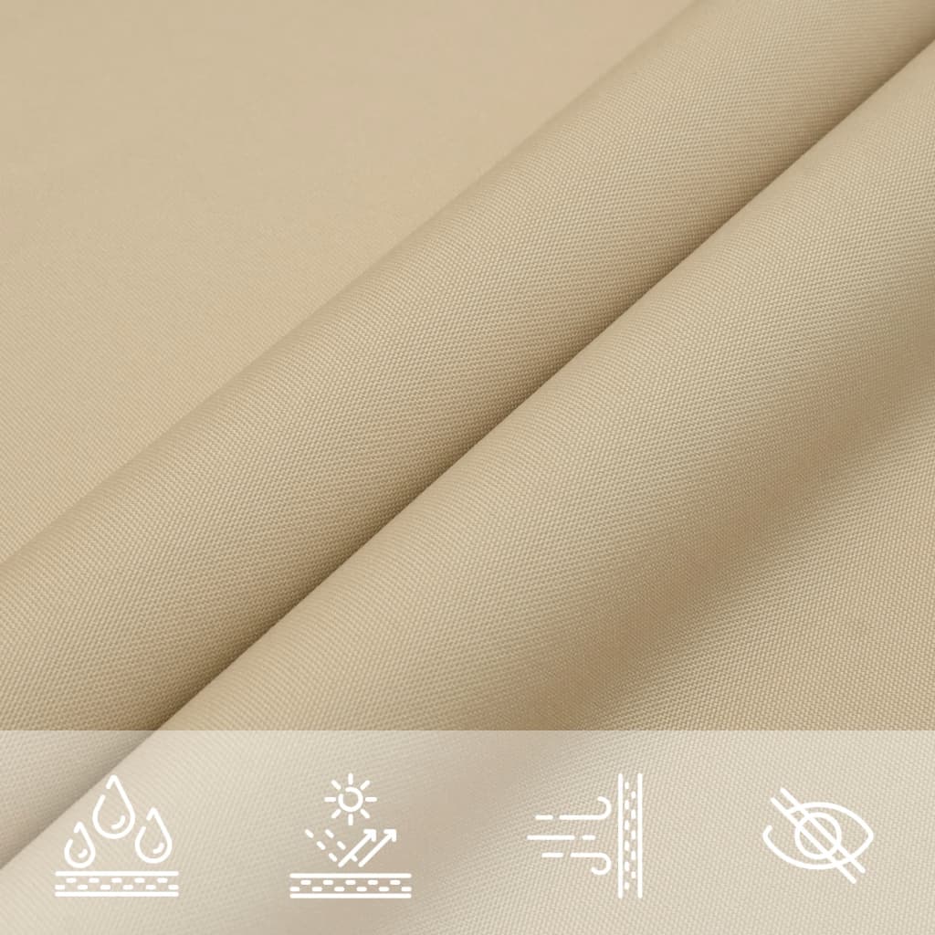 Parasole a Vela Oxford Triangolare 3x4x5 m Beige 135173