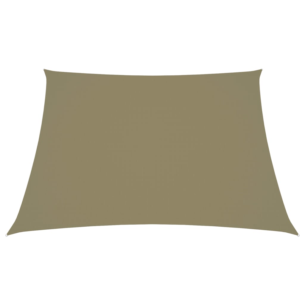 Parasole a Vela in Tela Oxford a Trapezio 2/4x3 m Beige