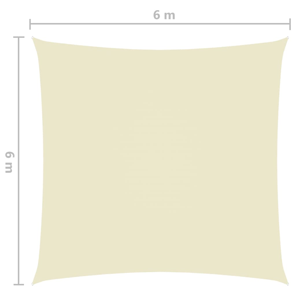 Vela Parasole in Tela Oxford Quadrata 6x6 m Crema cod mxl 22804