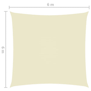 Vela Parasole in Tela Oxford Quadrata 6x6 m Crema cod mxl 22804