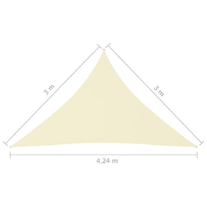 Parasole a Vela Oxford Triangolare 3x3x4,24 m Crema cod mxl 19114