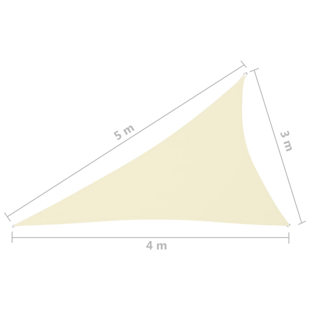 Parasole a Vela Oxford Triangolare 3x4x5 m Crema cod mxl 23382