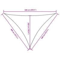 Parasole a Vela Oxford Triangolare 4x4x5,8 m Crema 135232