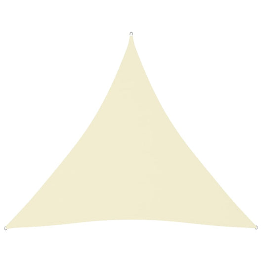 Parasole a Vela Oxford Triangolare 4,5x4,5x4,5 m Crema