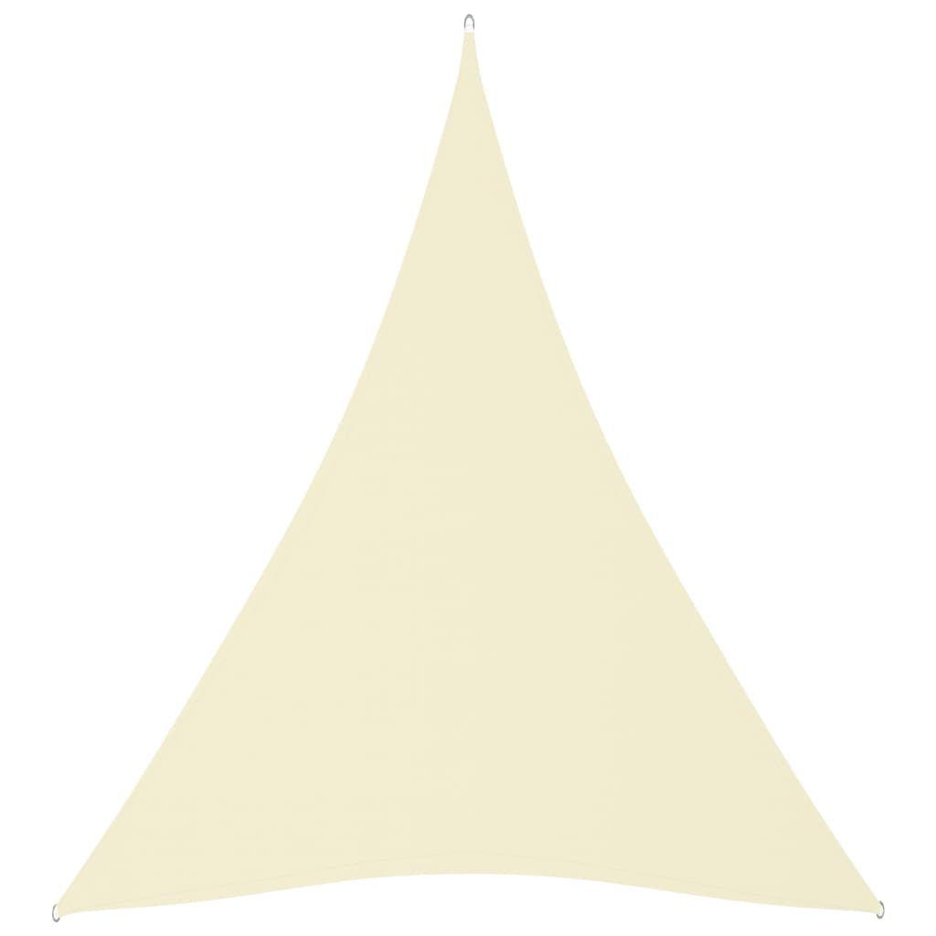 Parasole a Vela in Tessuto Oxford Triangolare 5x7x7m Crema 135237