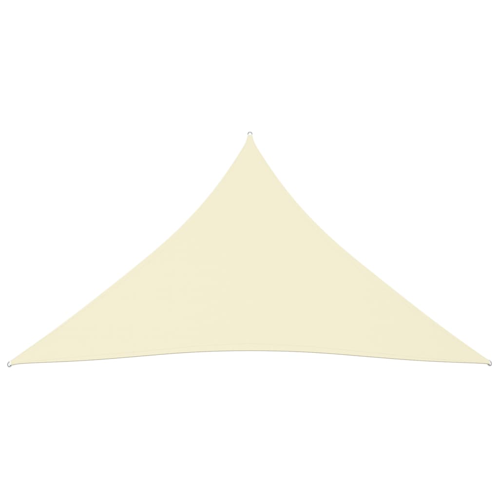 Parasole a Vela in Tessuto Oxford Triangolare 5x7x7m Crema 135237