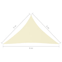 Parasole a Vela Oxford Triangolare 5x5x6 m Crema