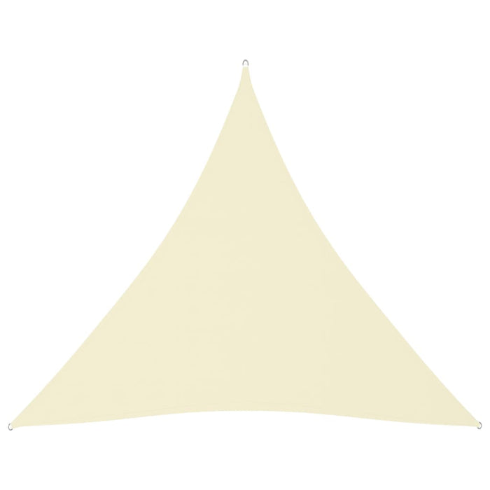 Parasole a Vela in Tessuto Oxford Triangolare 6x6x6m Crema