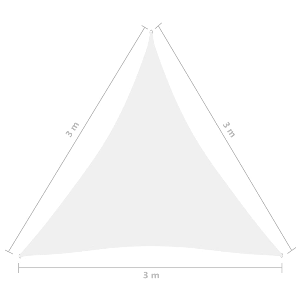 Parasole a Vela Oxford Triangolare 3x3x3 m Bianco cod mxl 7460