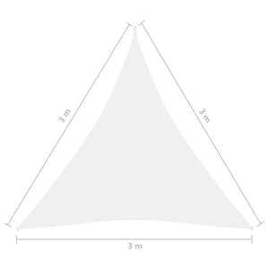 Parasole a Vela Oxford Triangolare 3x3x3 m Bianco cod mxl 7460