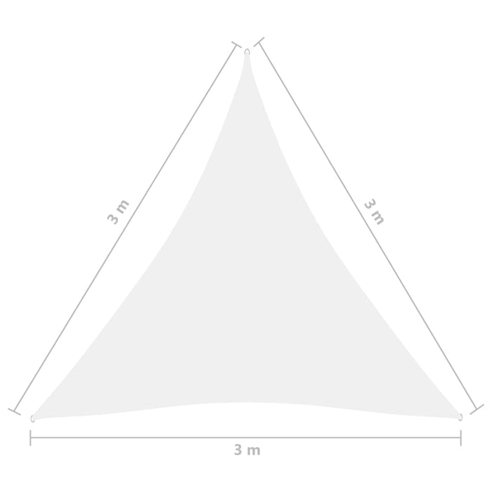 Parasole a Vela Oxford Triangolare 3x3x3 m Bianco cod mxl 7460