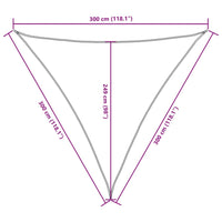 Parasole a Vela Oxford Triangolare 3x3x3 m Bianco 135280